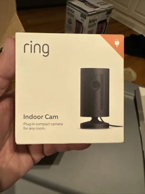 Ring Indoor Cam 2-Pack 1080p HD Wi-Fi Plug-In Surveillance Cameras Black Alexa
