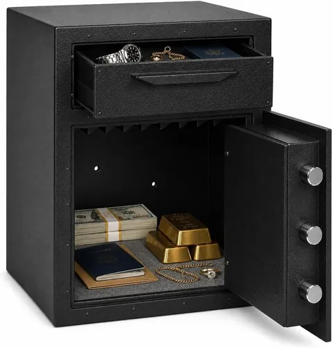 Steel Safe Box 2.6 Cu.Ft Security Safe with Digital Keypad Shelf Alarm System