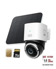 4G LTE Cam S330, 4K Cellular Solar Security Cameras Wireless Outdoor, Pan and