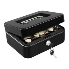 Cash Safe with Key Lock, Piggy Bank with Tray Por1118