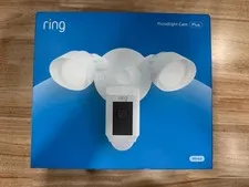 Ring Floodlight Cam Wired Plus Surveillance Camera - White. Open Box