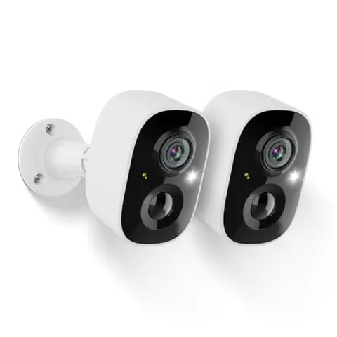 2026 Upgraded 2K Security Cameras Wireless Outdoor (2-Pack), Free Cloud & SD ...