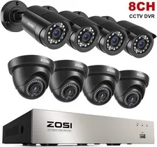 ZOSI 3K 5MP Lite DVR 1080P Wired Security Camera System Outdoor 80ft NightVision