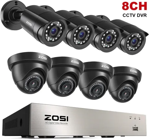 ZOSI 3K 5MP Lite DVR 1080P Wired Security Camera System Outdoor 80ft NightVision