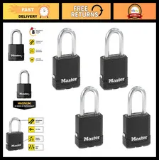 Heavy-Duty Outdoor Padlock 4-Pack, Keyed Security Lock, Weather-Resistant, Magnu