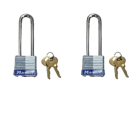 2-PACK Master Lock 7KALJ Laminated Steel Padlock 2/ 2-1/2" Shackle Key P501