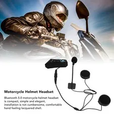 BT22 Motorcycle Helmet Headset Auto Call Answering Supports Intercom Connec YQHN