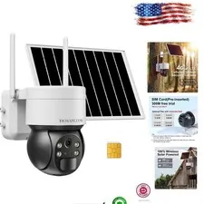 Wireless 4G Outdoor Camera with Solar Power, 2K HD Night Vision & Motion Alert