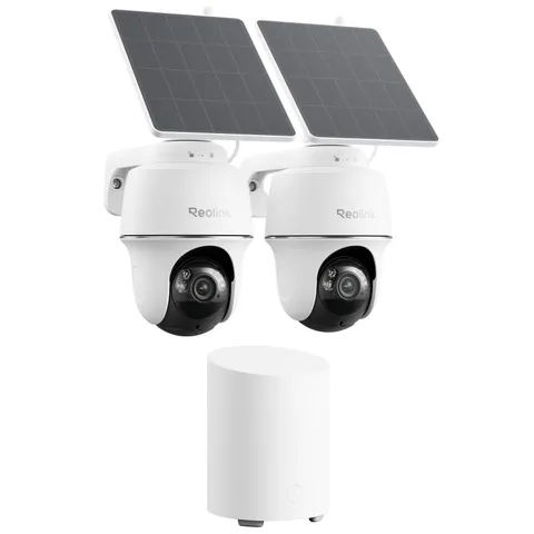 Argus PT Solar Security Camera System 2 Pack 5MP 360 Wireless Outdoor Wi-Fi