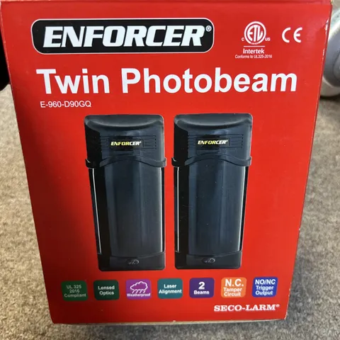 NEW SEALED SECO-LARM ENFORCER E-960-D90GQ Twin Photobeam Detector Laser