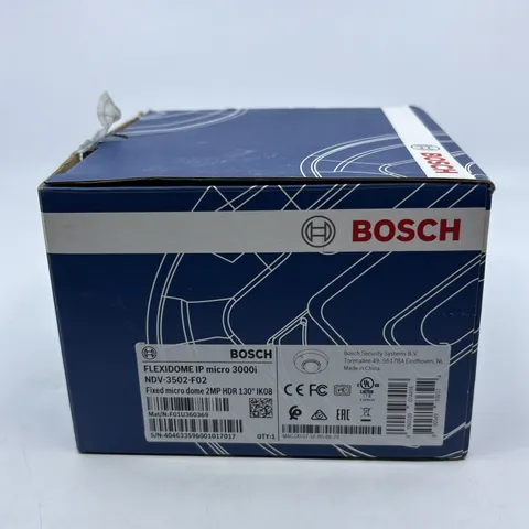 Bosch NDV-3502-F02-B FLEXIDOME IP micro 3000i IR Camera Fixed Micro Dome 2MP HDR