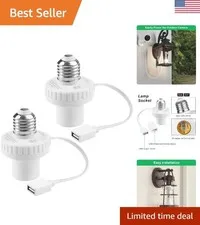 Multipurpose E26 USB Lamp Socket Adapters - Ideal for Security Cameras & Lights