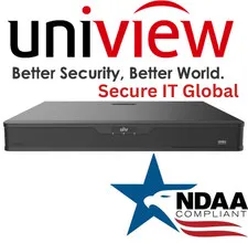 UNV 16Ch 12MP NDAA PoE 2 SATA HDD Bays 1U Uniview Security Surveillance NVR