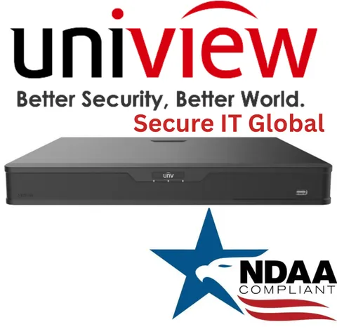 UNV 16Ch 12MP NDAA PoE 2 SATA HDD Bays 1U Uniview Security Surveillance NVR