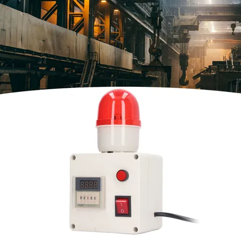 Alarm Siren Delay Timing Alarm Light Audio Horn 90dB For Industrial Safety♡