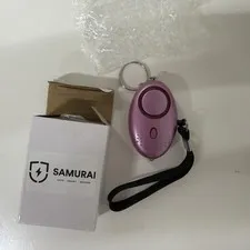 Samurai LED Personal Alarm Keychain Purple