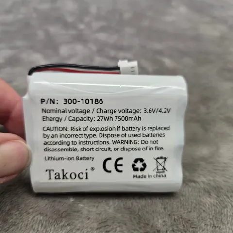 Takoci 300-10186 Replacement Battery 3.6V 7500mAh 27Wh Lithium-ion Security
