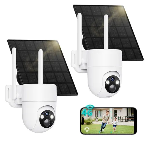 4G LTE Cellular Security Cameras Wireless Outdoor, 2K Off-Grid Cam