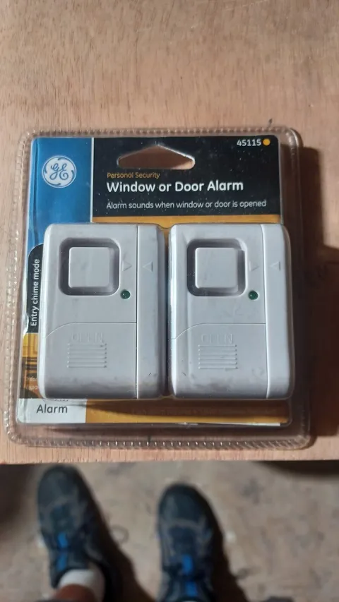 New Old Stock GE 2 Pack Window Or Door Alarm Factory Sealed Product #45115