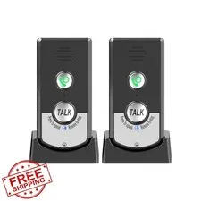 Decdeal Black Wireless Intercoms 2 Pack