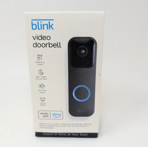 Blink Video Doorbell Camera Wi-Fi Smart Security System (Black) Missing Backplat