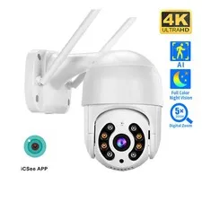 SACUVT 4K 8MP PTZ WiFi Security Camera Outdoor Color Night Vision AI Track