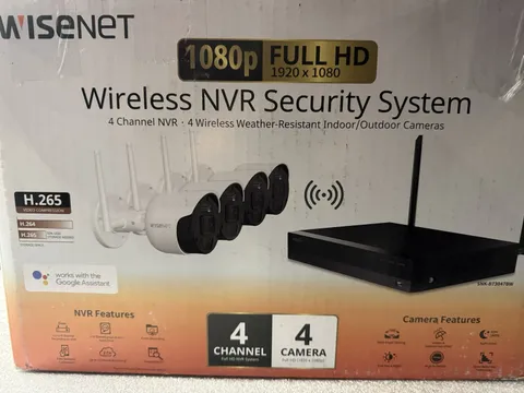 Wisenet SNK-B73047BW 4 Channel 4 Camera NVR Security System