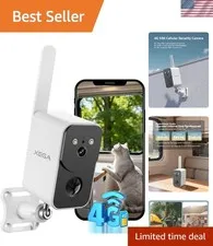 4G Cellular Security Camera - Wireless, No WiFi, 10000mAh for Off-Grid Safety