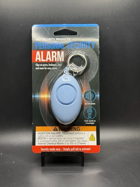 Personal Security Alarm Keychain 100dB Siren + LED Light | Clip-On Safety Alarm