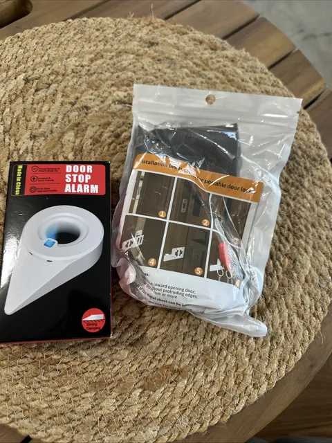 Door Stop Alarm & Portable Door Lock, Dual Protection Security Door Stopper