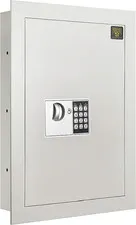 In-Wall Safe with Keypad and 2 Manual Override Keys - Protect Money, Jewelry, an