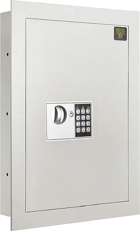 In-Wall Safe with Keypad and 2 Manual Override Keys - Protect Money, Jewelry, an