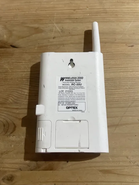 Optex Wireless 2000 Chime Box With Relay (RC-20U) No Power Supply