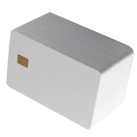 50Pcs ISO7816 Contact SLE 4442 Chip PVC Smart White IC Cards For Rental d