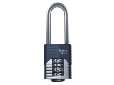 Squire Vulcan Long Boron Shackle Combination Padlock 50mm HSQVC50LS