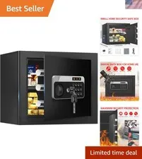 1.3 Cuft Safe Box Fireproof Waterproof, Digital Security Safes for Home Use F...