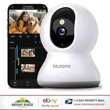 Home Security Camera with Smart Features, Compatible with Voice Assistants