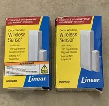 New Linear HONDWA01 Wireless Slim Door/Window Sensor For Honeywell 2 PACK