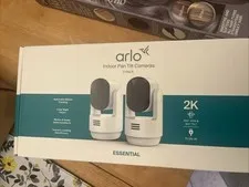 Arlo Essential 3rd GEN Wire-Free Indoor/Outdoor 2K Security Camera White 2 Pack