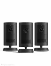 3x Ring Outdoor Cam Plus Battery 2K HD Smart Security Camera - Black