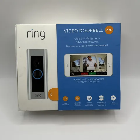HARDWARE ONLY Ring Video Doorbell Pro Video Doorbell Stainless Steel Wired