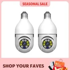 2Pcs Ease Life APP-Light Bulb Security Cameras Outdoor Wireless WiFi Camera 5GHz