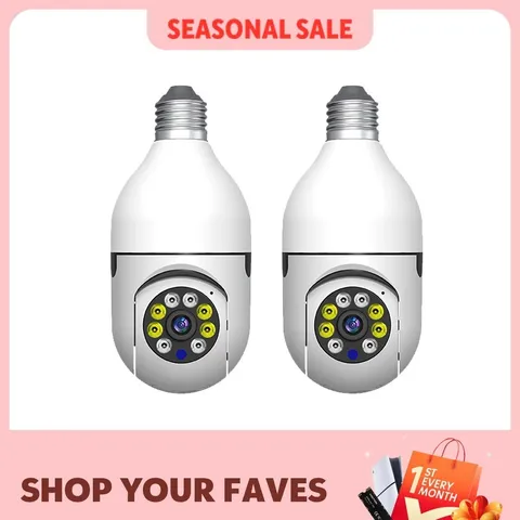 2Pcs Ease Life APP-Light Bulb Security Cameras Outdoor Wireless WiFi Camera 5GHz