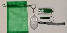 3 Piece Set Self Defense Keychain Lot Whistle Flashlight Alarm With Flashlight