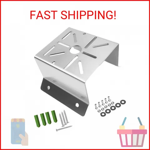 Coolotic CCTV Security Camera Corner Mount Bracket, Stainless Steel Wall Corner