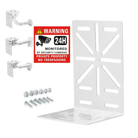 LShape CCTV Steel Camera Mount Bracket Adapter Universal Wall Ceiling Plate
