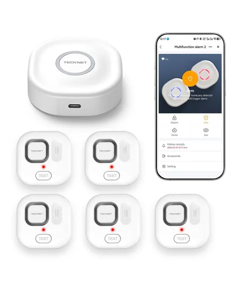 Wi-Fi Water Leak Detector Kit, 120dB Smart Water Sensor with APP Push and Sou...