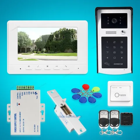 7inch Video Door Phone Intercom System with IR Night Vision for Home Security