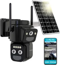 Security Cameras Wirelss Outdoor Solar Powered for Home Security, 360 View outsi