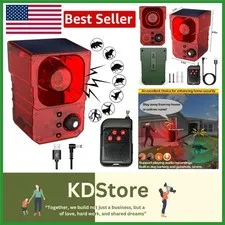 Outdoor Solar Motion Alarm: 130dB Sound & Strobe Light for Ultimate Protection